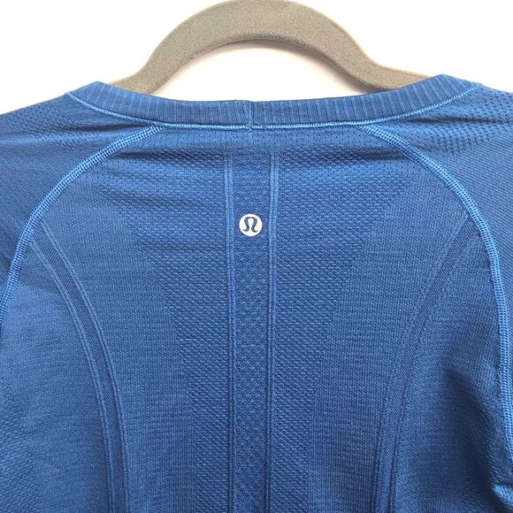 Lululemon Swiftly Tech Short Sleeve Crew | Women’s Size 6 Heathered Harbor Blue - Picture 4 of 5